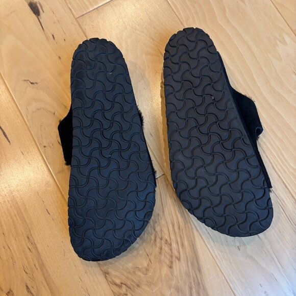 BIRKENSTOCK ARIZONA SANDALS SIZE 44 (EU) BLACK FUR MEN'S WOMENS UNISEX - Picture 3 of 11